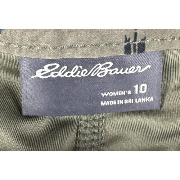 Eddie Bauer Adventurer 2.0 Stretch Skort Women's Size 10 Olive Green Arrow Print - Picture 8 of 9